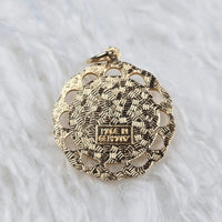 VINTAGE *NEW* 1950's Madonna Gold-Toned Religious Pendant 1.25" Germany