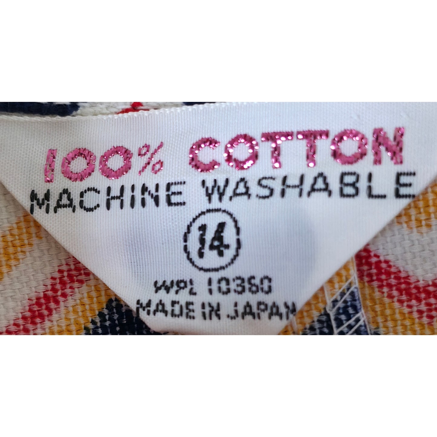 VINTAGE *NEW* 1960's Chevron Print Romper with Belt Size 14 Japan