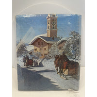 VINTAGE *NEW* Magnetic Photo Album 20 Pages Clock Tower Scene