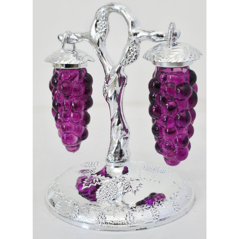 VINTAGE *NEW* 1960's Purple Grape Shape Salt and Pepper Shakers Set of 2