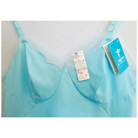 VINTAGE *NEW* 1960's Kayser Women's Bright Blue Slip Dress Size 34 USA