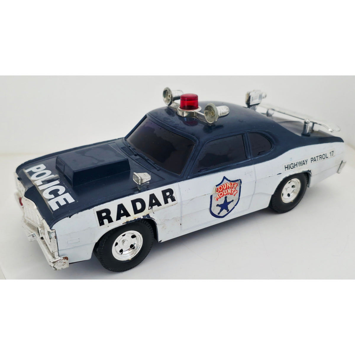 VINTAGE *PRISTINE* 1971 J.J. Toy Co. Radar Police Battery Highway Patrol Car