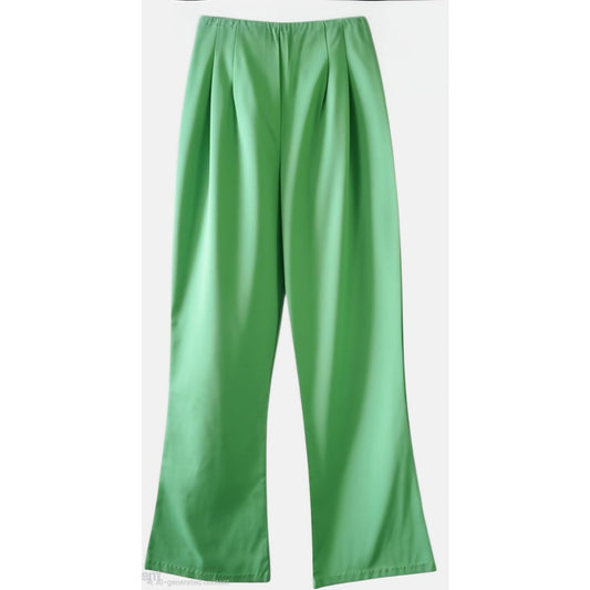 VINTAGE *NEW* 1960's Women's Green Stretch Bell Bottom Pants Size 10