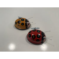 VINTAGE *NEW* 1960's K Lady Bug Wind-Up Metal Toy Set Japan