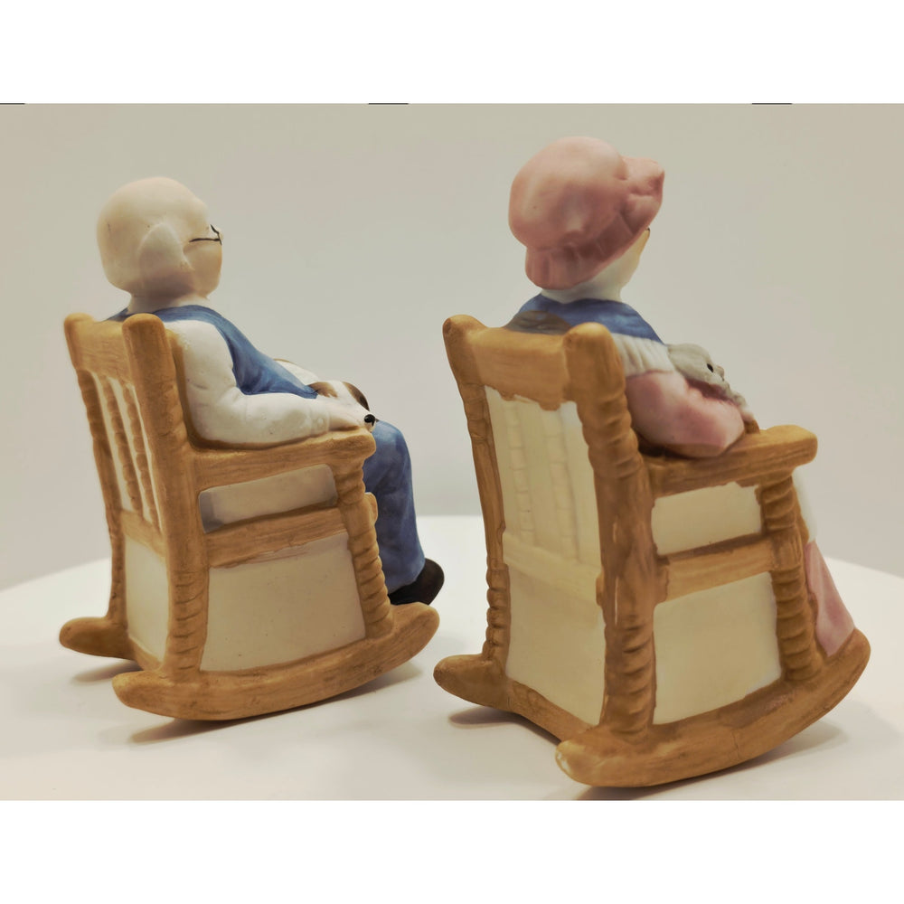 VINTAGE *NEW* 1989 TMD Country Couple Rocking Figurines Set of 2