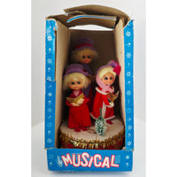 VINTAGE *NEW* 1960's Wind-Up Musical Choir Silent Night #2426 Made in Japan RED