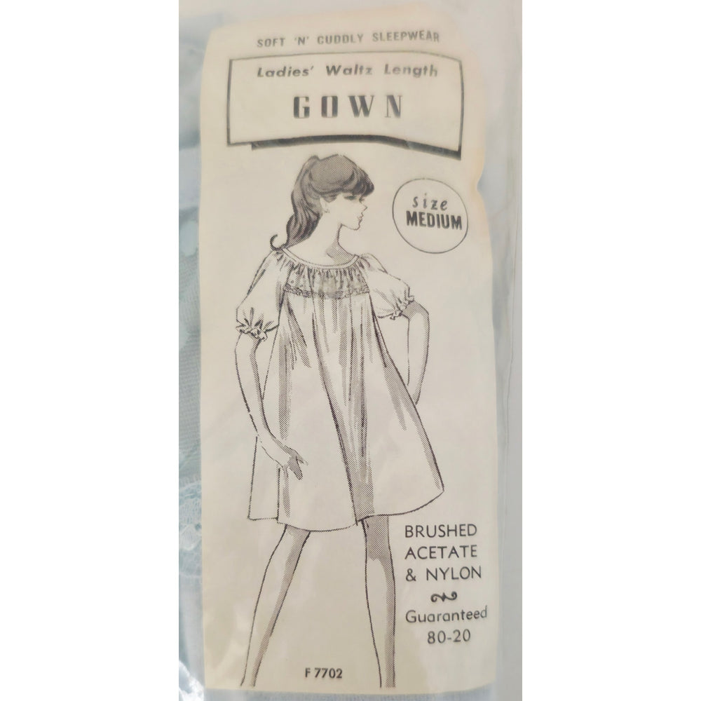 VINTAGE *NEW* 1960's Fruit of  the Loom Women's Lt Blue Day Dress | Gown Size M