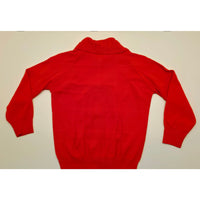 VINTAGE *NEW* 1960's Red Collared Women's Sweater with Buttons 100% Nylon  Size 40