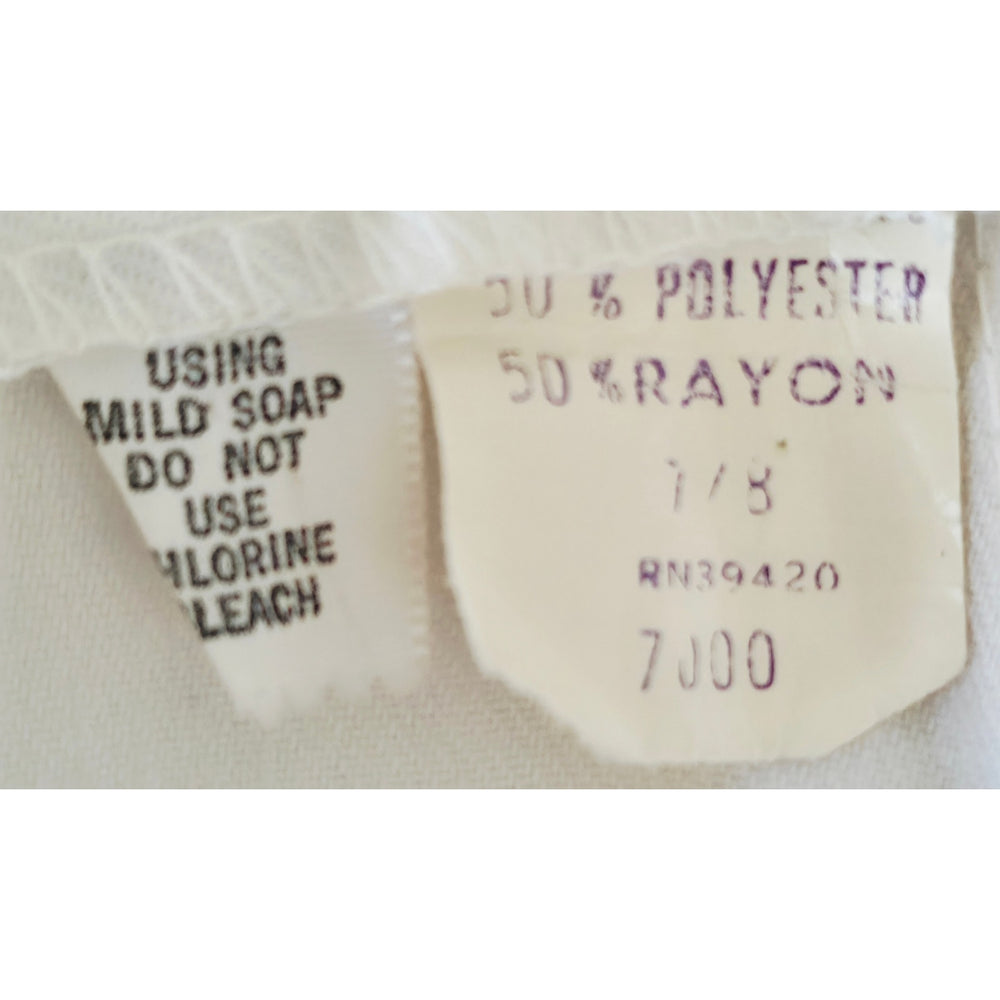 VINTAGE *NEW* 1960's Sirje of California Women's White Straight Leg Pants Sz 7/8