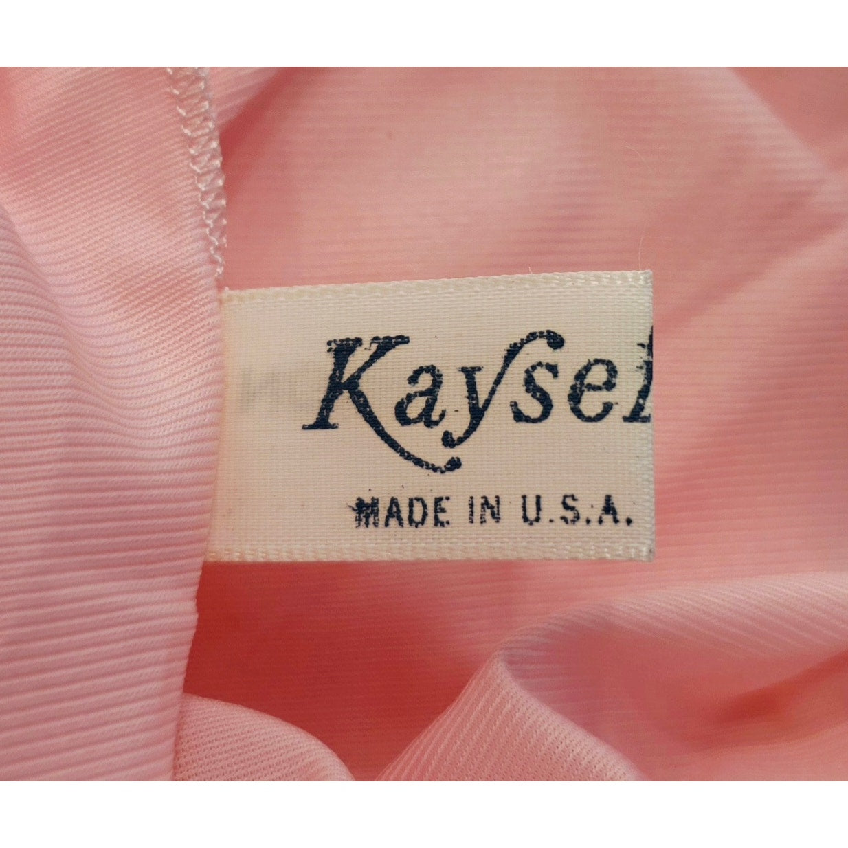 VINTAGE *NEW* 1960's Kayser Pink Slip  with White Lace Trim 100% Nylon Size 34