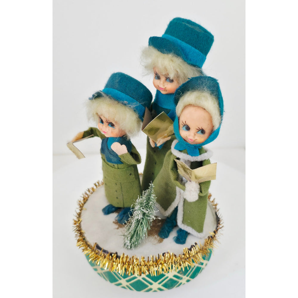 VINTAGE *NEW* 1960's Wind-Up Musical Choir Silent Night 2426 Green Made in Japan