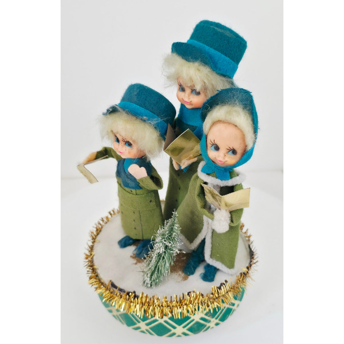 VINTAGE *NEW* 1960's Wind-Up Musical Choir Silent Night 2426 Green Made in Japan