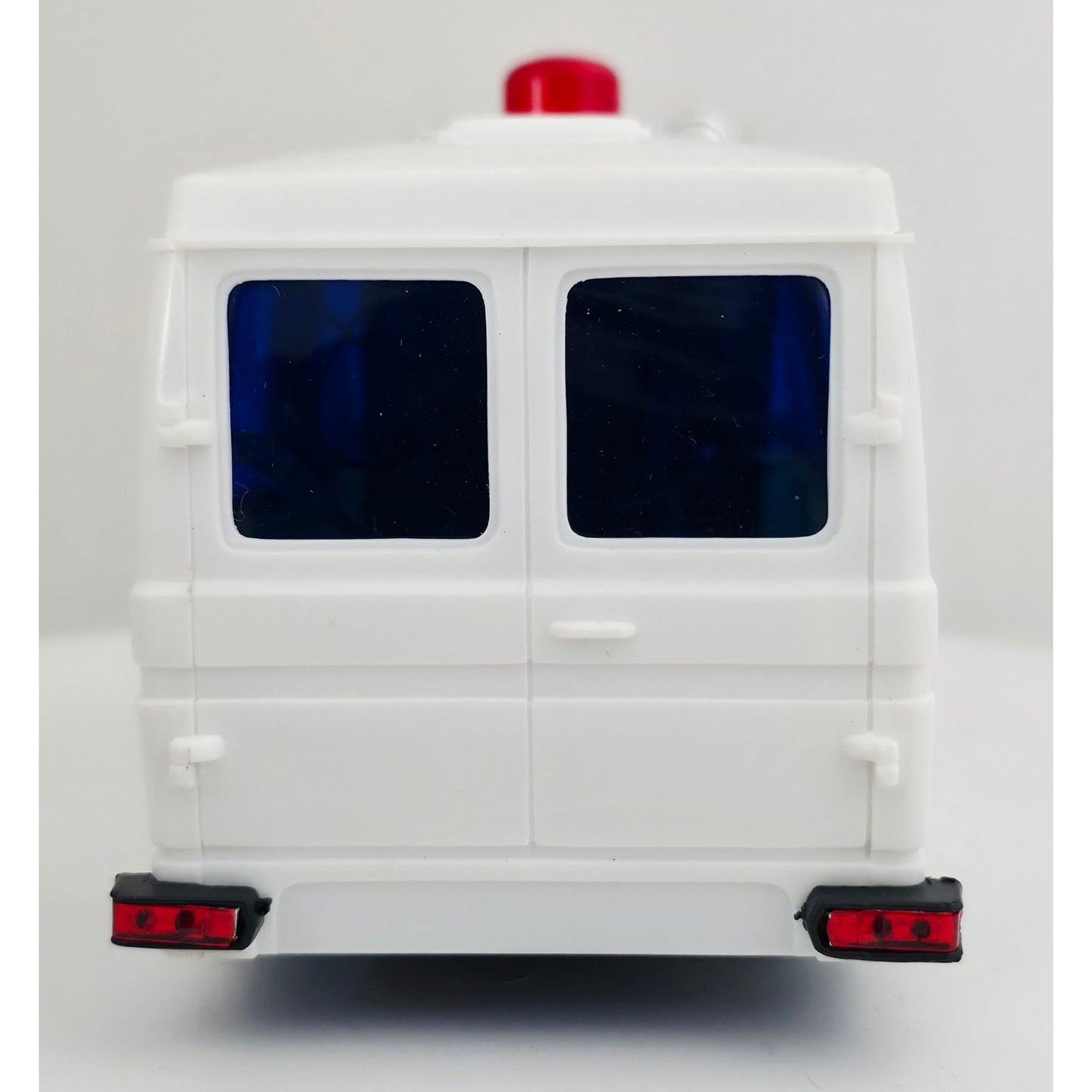 VINTAGE *NEW* 1980's Police Rescue Vehicle White With Siren Bump-n-Go Action