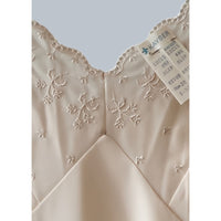 VINTAGE *NEW* 1960's Kayser Cream with Lace Trim Slip Dress Size S (32)