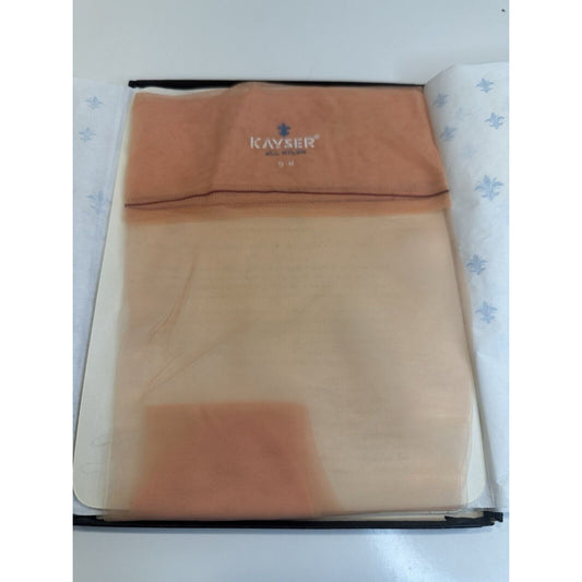 VINTAGE *NEW* Kayser Hosiery-Seamless-Peach Flip-Sz9M X 2
