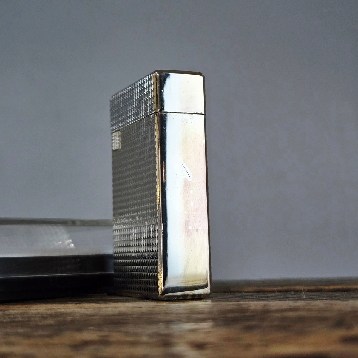 VINTAGE *NEW* 1960's Hadson Triumph Silver Textured Lighter Japan