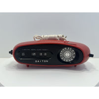 Needs Lovin' - VINTAGE *PRISTINE* 1970's DAITON Space Age Analog AM/FM Clock Radio Red