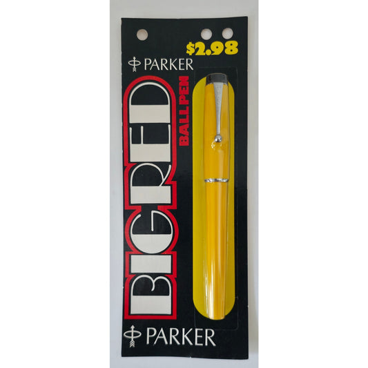 VINTAGE *NEW* 1970's Parker Big Red Ball Pen Sealed - Yellow