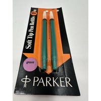 VINTAGE *NEW* 1970's Parker Felt Tip Pen Refill - Green Pack of 2