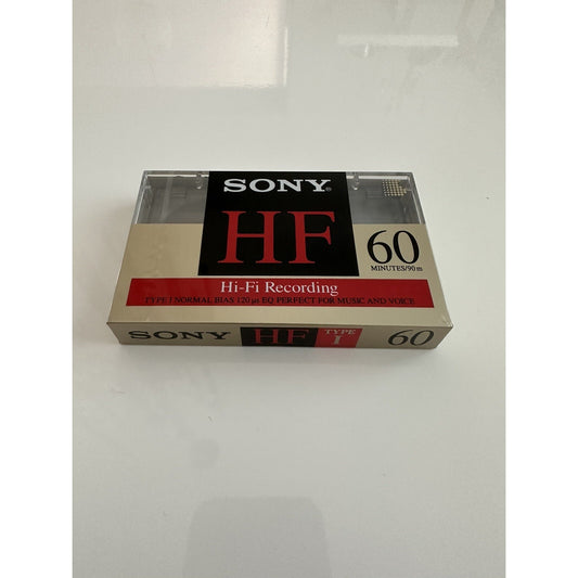 VINTAGE *NEW* 1980's Sony HF Type 1 60-Min Blank Audio Cassette Tape Sealed