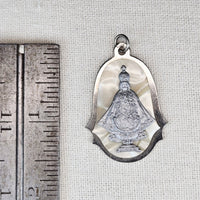 VINTAGE *NEW* 1950's Madonna Silver-Toned Pendant 1.5"