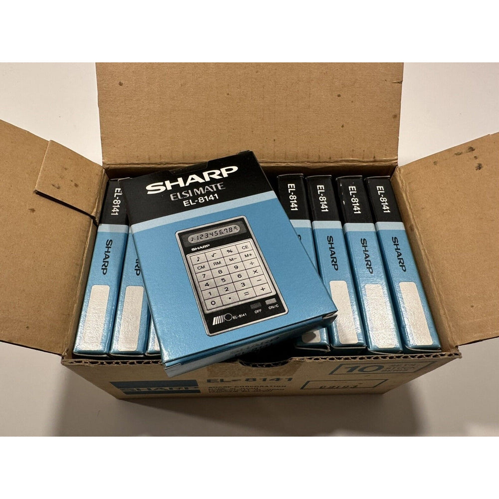 VINTAGE *NEW* Sharp Elsi Mate EL-8141 Electronic Calculator Q=10Lot