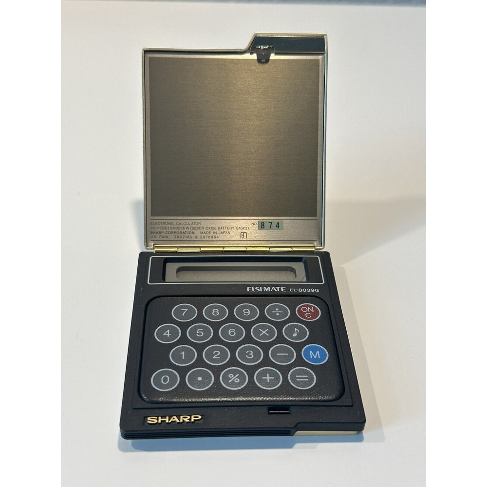VINTAGE *NEW* Sharp EL-8039G Gold Flip Calculator Japan
