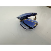 VINTAGE NEW 1970's Chrys Dior Gold Folding with Blue Lens Sunglasses & Case