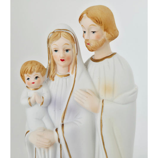 VINTAGE *NEW* 1987 ARTMARK Holy Family 3 Figure Porcelain Statue Made in Taiwan