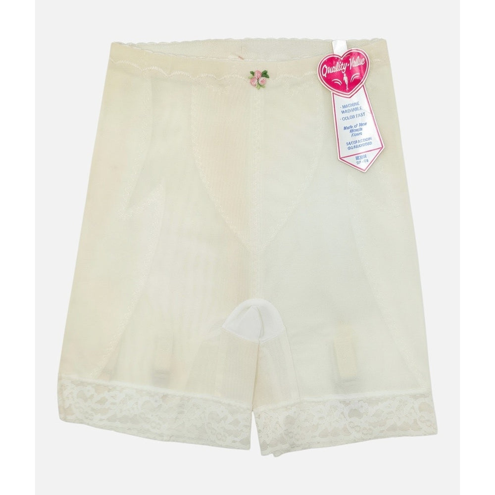 VINTAGE *NEW* 1960's Women's Cream Shapewear with Garters Size M USA