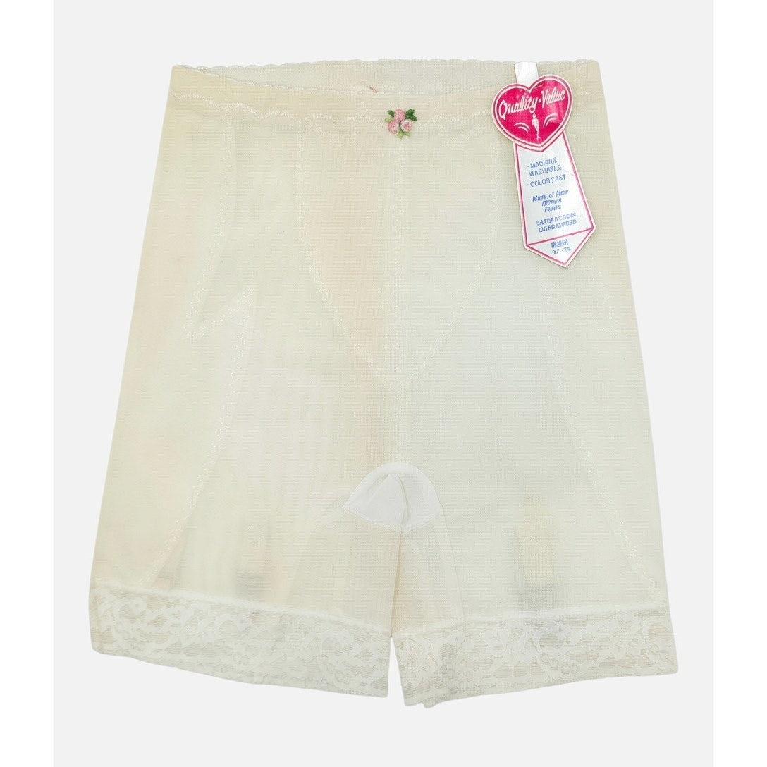 VINTAGE *NEW* 1960's Women's Cream Shapewear with Garters Size M USA