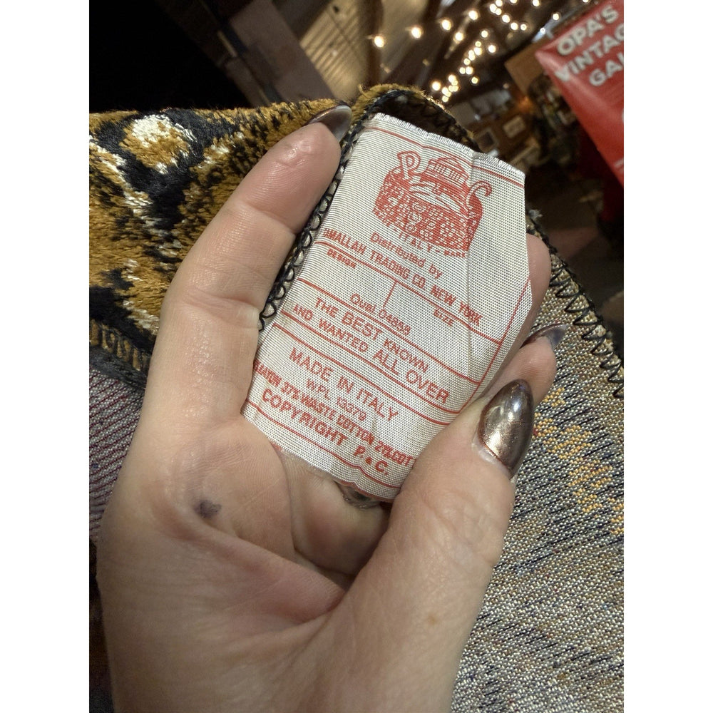 VINTAGE *PRISTINE* 1960's Cat Party Italian Velvet Tapestry