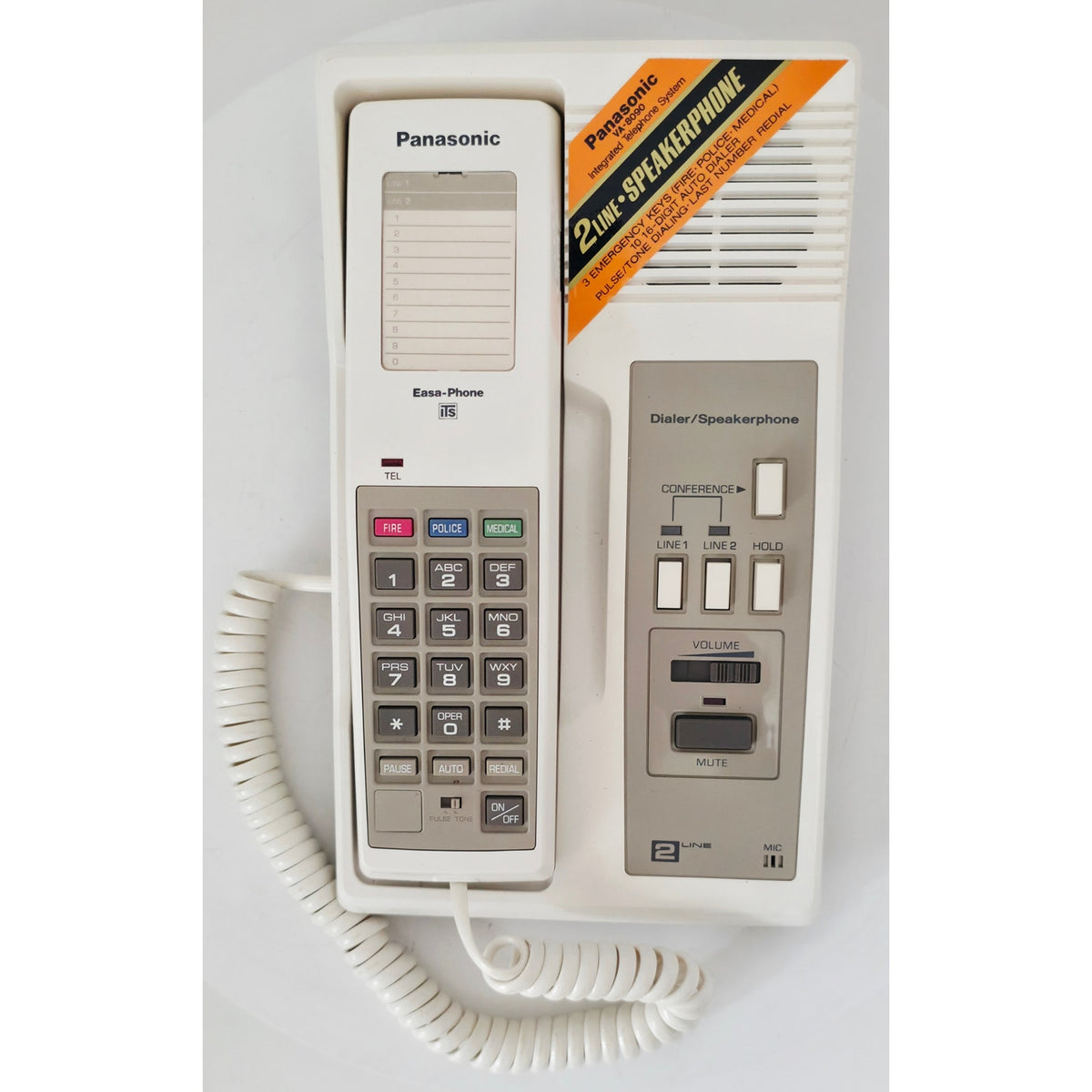 VINTAGE *NEW* 1980's Panasonic White Easa-Phone VA-8090 Telephone