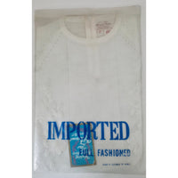 VINTAGE *NEW* Women's White Sweater with Flower Design 100% Acrylic Size 40