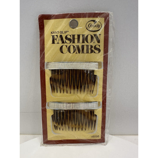 VINTAGE *NEW* 1975 Goody Kant-Slip Fashion Silver Comb Set of 2 | Movie