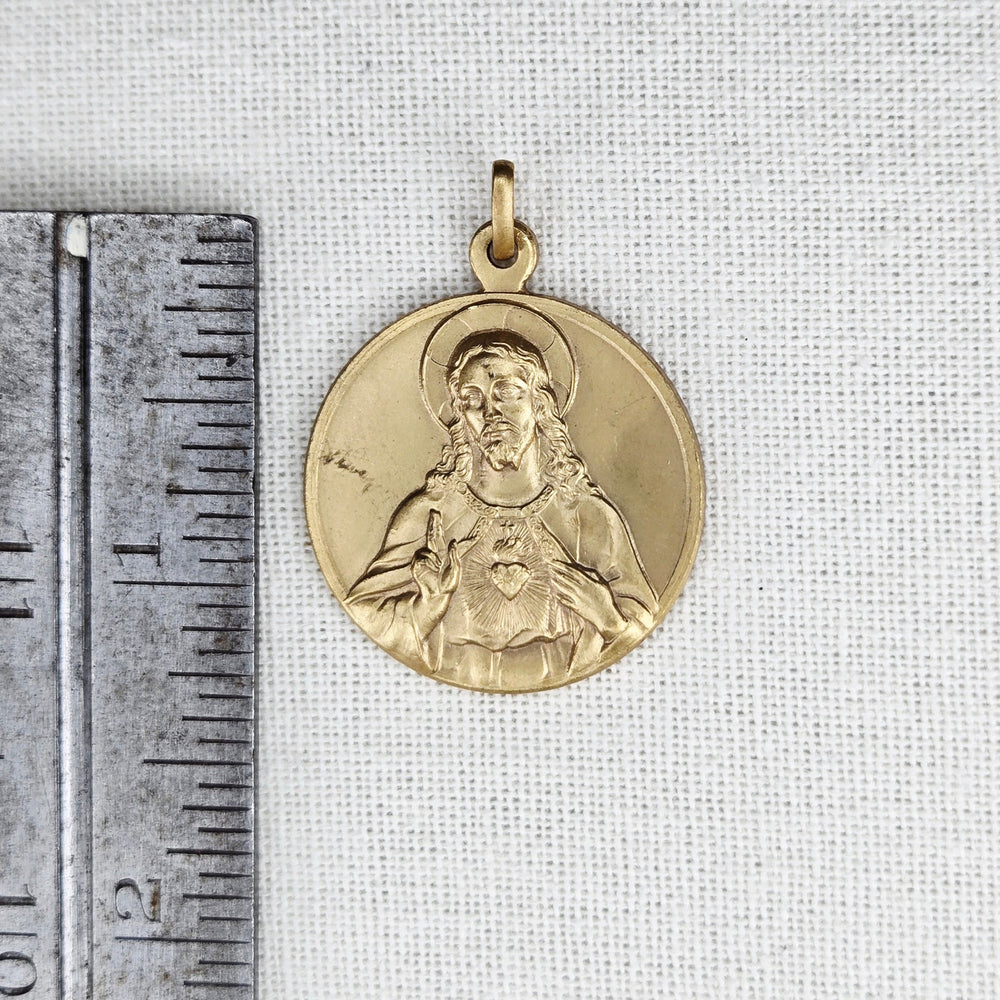 VINTAGE *NEW* 1950's Our Lady of San Juan de Las Lagos Gold-Toned Pendant 1.25"