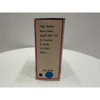 VINTAGE *NEW* 1960s ROBIN MEC-163 Blue/Black Solid State Micro Transistor Radio