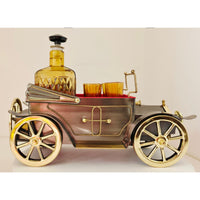 VINTAGE *NEW* 1950's Decanter Music Box Ford Antique Car with 4 Shot Glasses