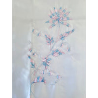 VINTAGE *NEW* 1960's Bradley Women's White Slip with Blue & Pink Flowers Size L