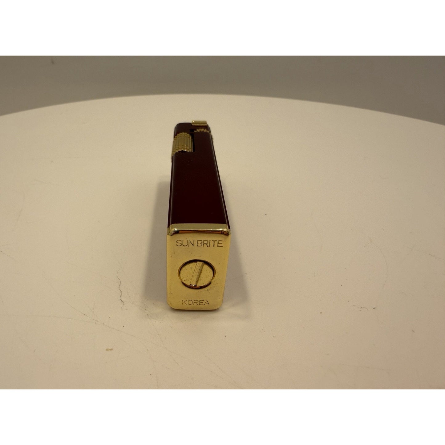 VINTAGE *NEW* 1950's Starlite w/Design Red/Silver Circles Butane Lighter