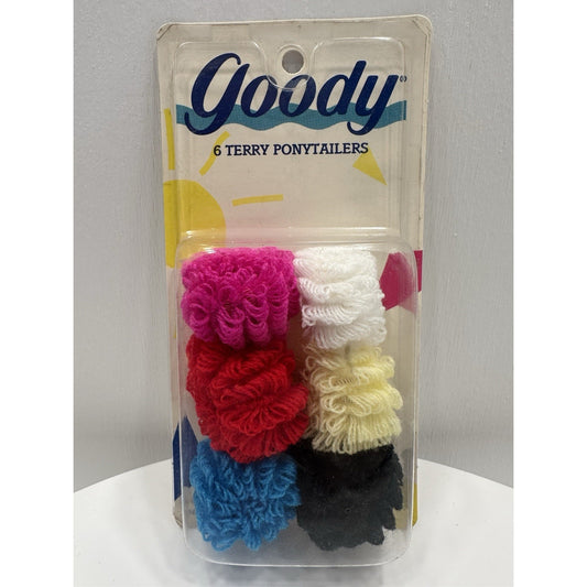 VINTAGE *NEW* 1989 Goody #6973 6 Terry Ponytailers
