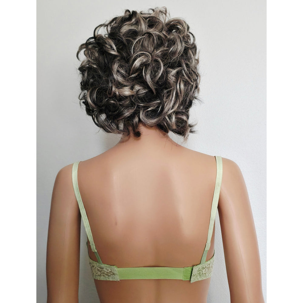 VINTAGE *NEW* 1960's Empire Foundation Women's Green Lace Push Up Bra Size 34A