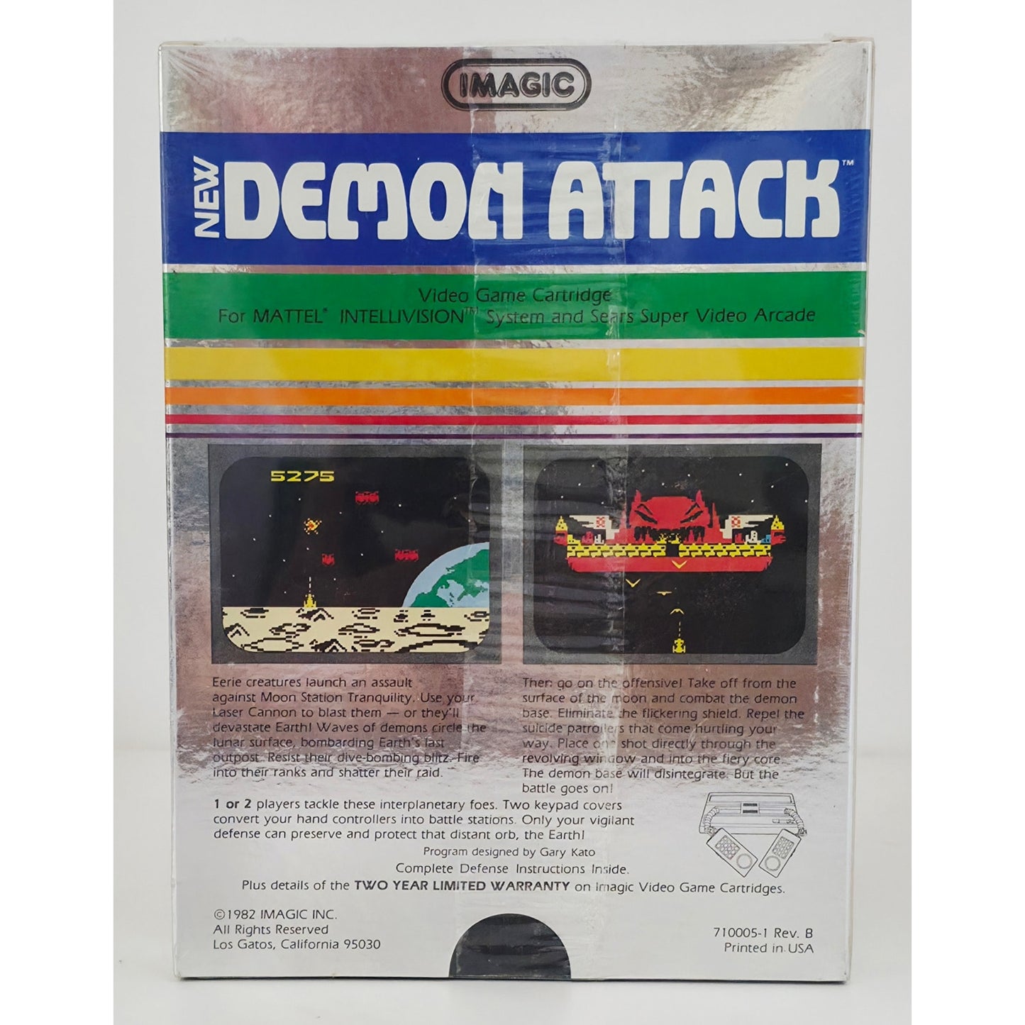 Intellivision 1982 Demon Attack Video Game NOS Shrink Wrapped Unsold Dealer Stock