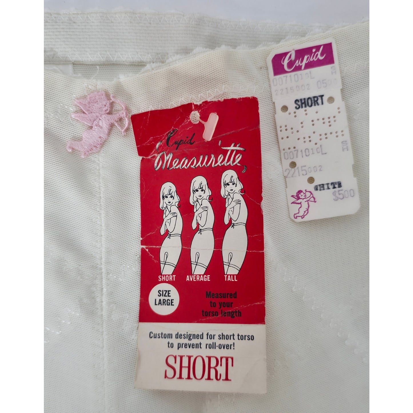 VINTAGE *NEW* 1960's Women's White High-Waisted Girdle with Garter Size L