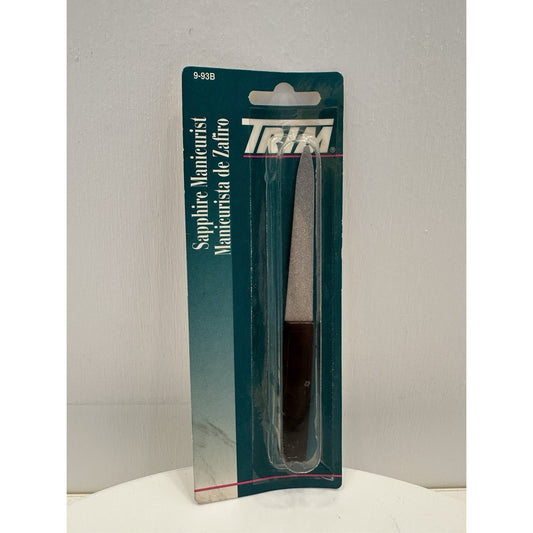 VINTAGE *NEW* Trim Nail File 5" Sapphire Manicurist Stainless Steel USA 9-93B