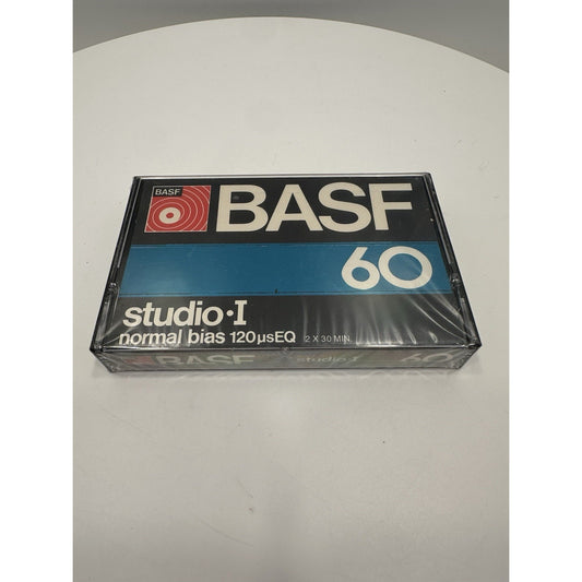 VINTAGE *NEW* 1980's BASF 60 Studio I Normall Bias Blank Cassette Tape Sealed