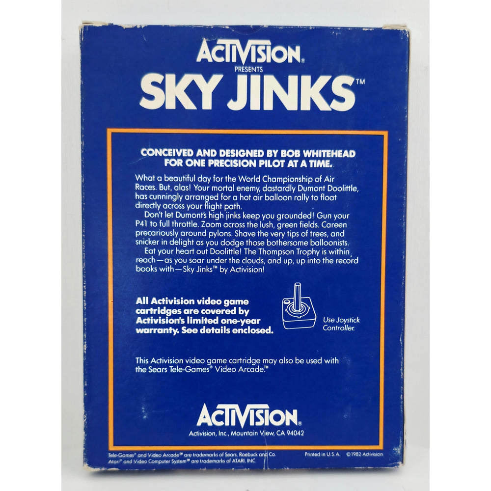 Atari 1982 SKY JINKS Video Game NOS Open Box with Wear Unsold Dealer Stock
