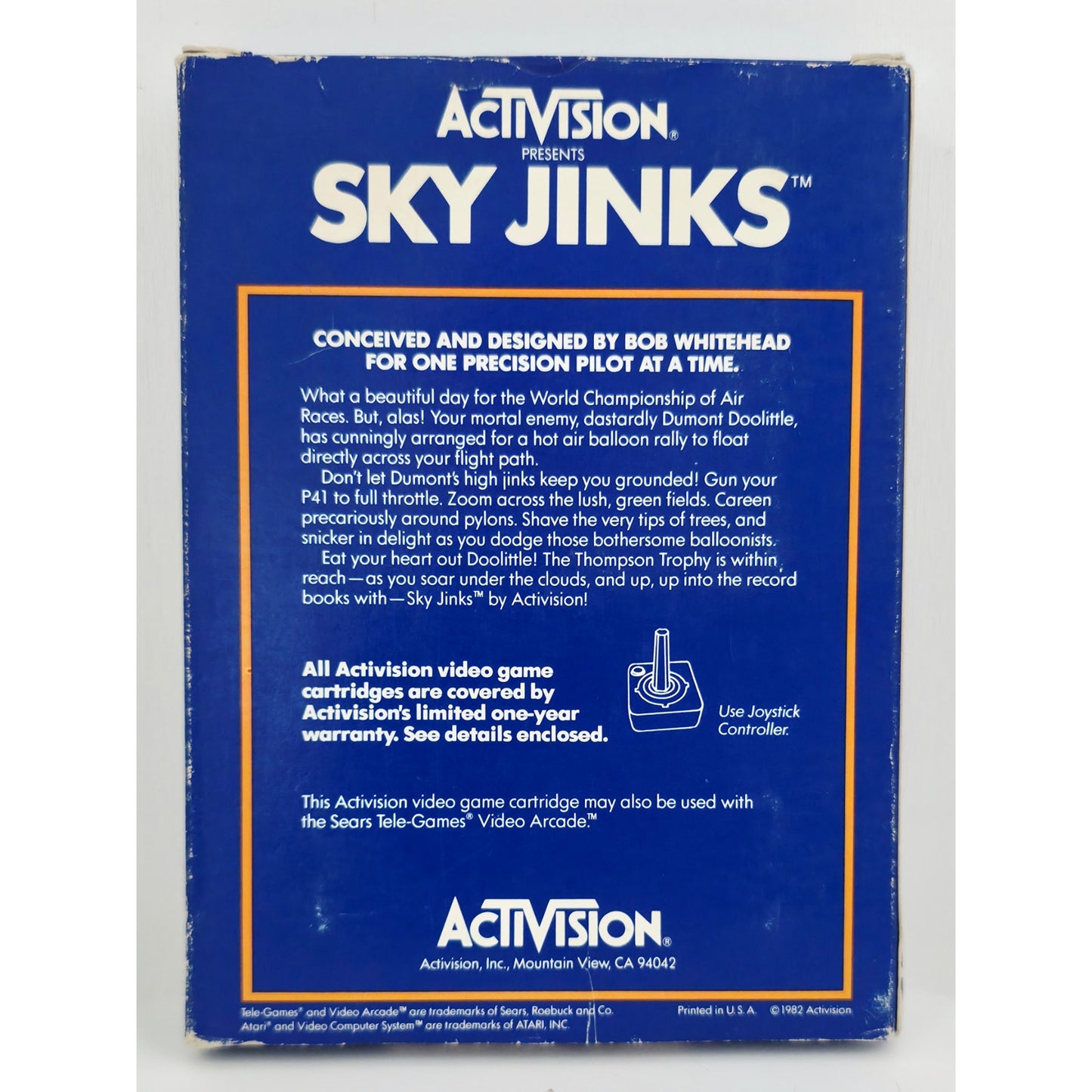 Atari 1982 SKY JINKS Video Game NOS Open Box with Wear Unsold Dealer Stock