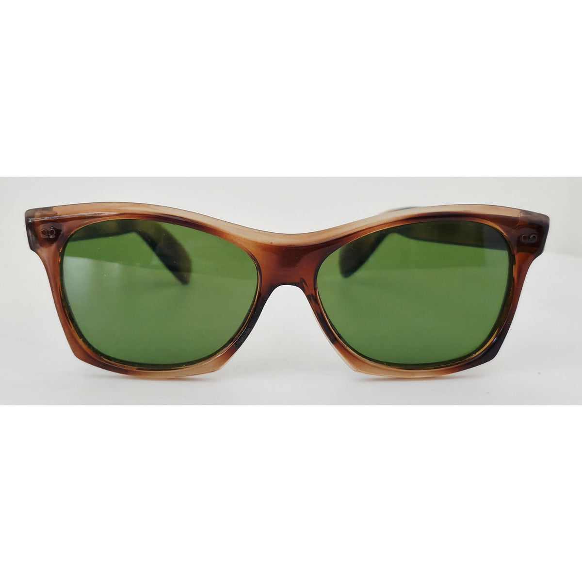 VINTAGE *NEW* 1970's Glam Unisex Tortoise Frame with Green Lens Sunglasses Japan