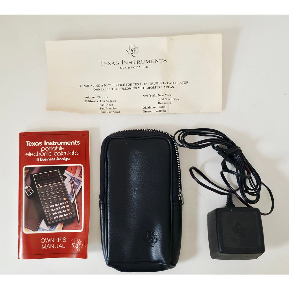 VINTAGE *PRISTINE* 1976 1st Generation Texas Instruments Business Analyst Portable Electronic Calculator
